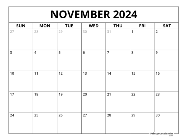 November 2024 Calendar