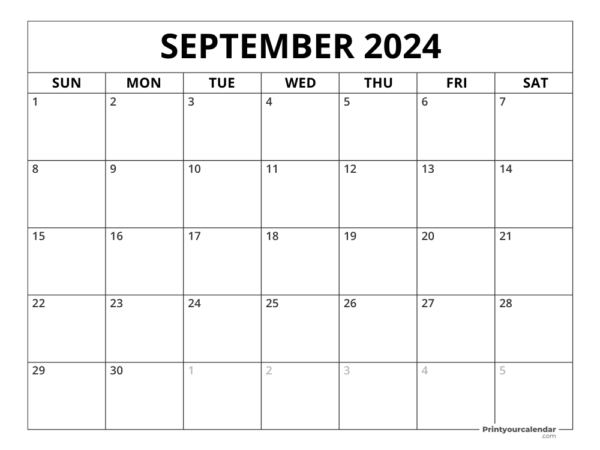 September 2024 Calendar