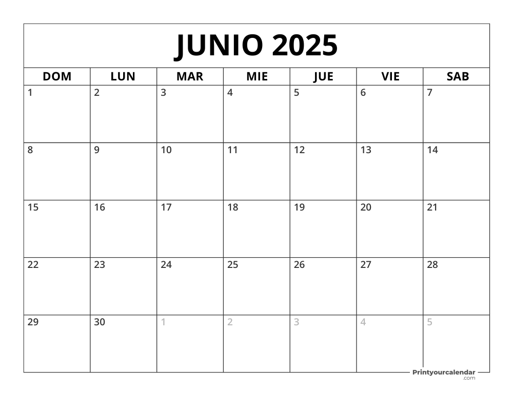 June 2025 Calendar