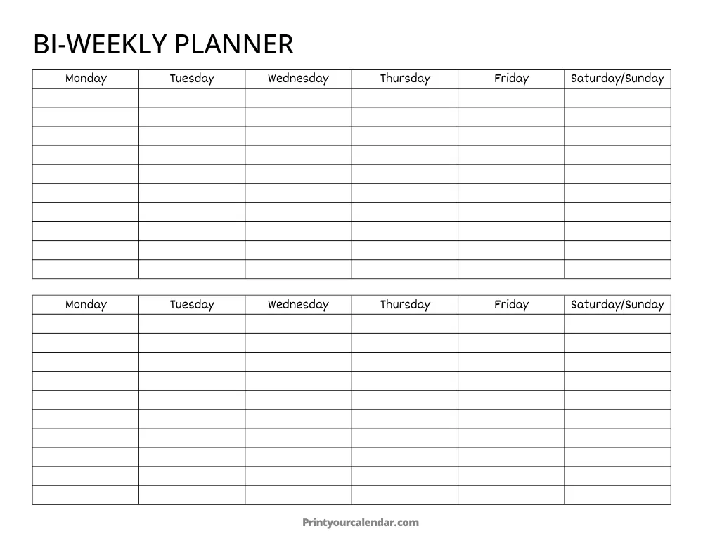 Lista de tareas semanales