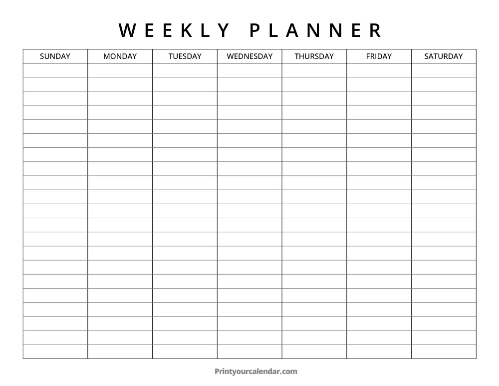 Planificador semanal imprimible gratis