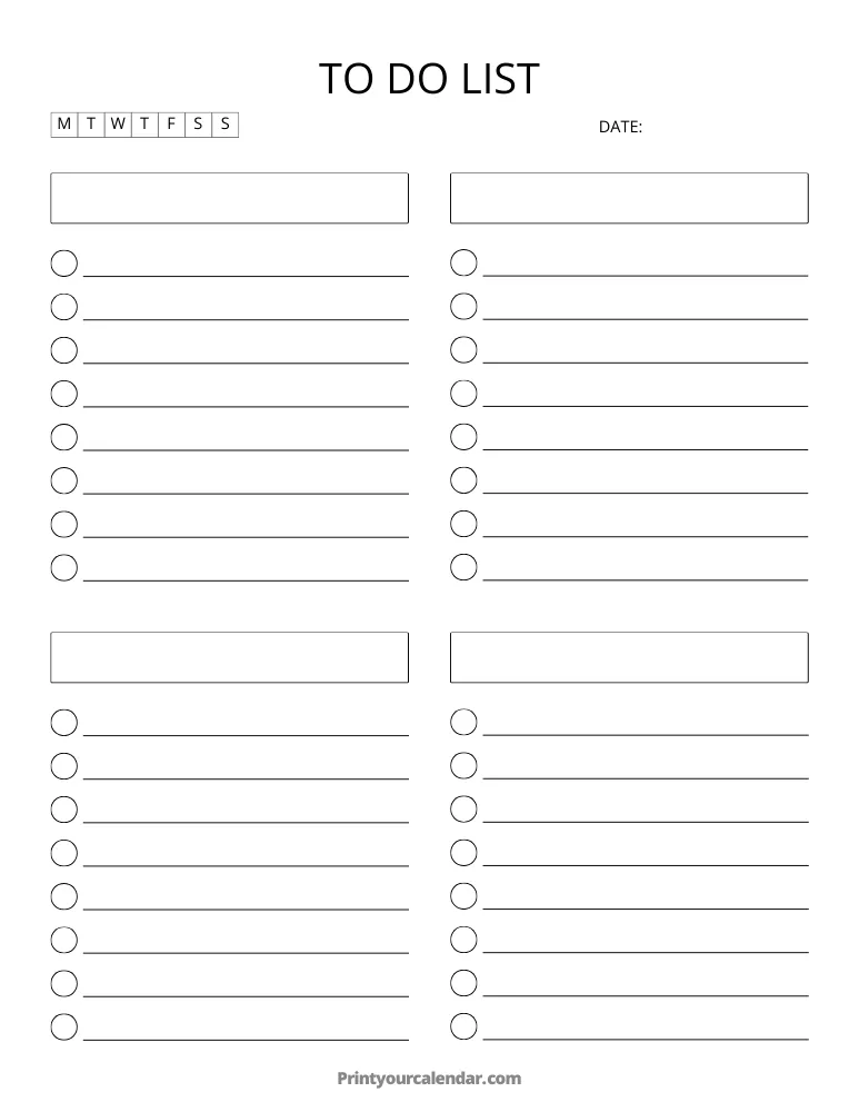 Printable To Do List Template 05